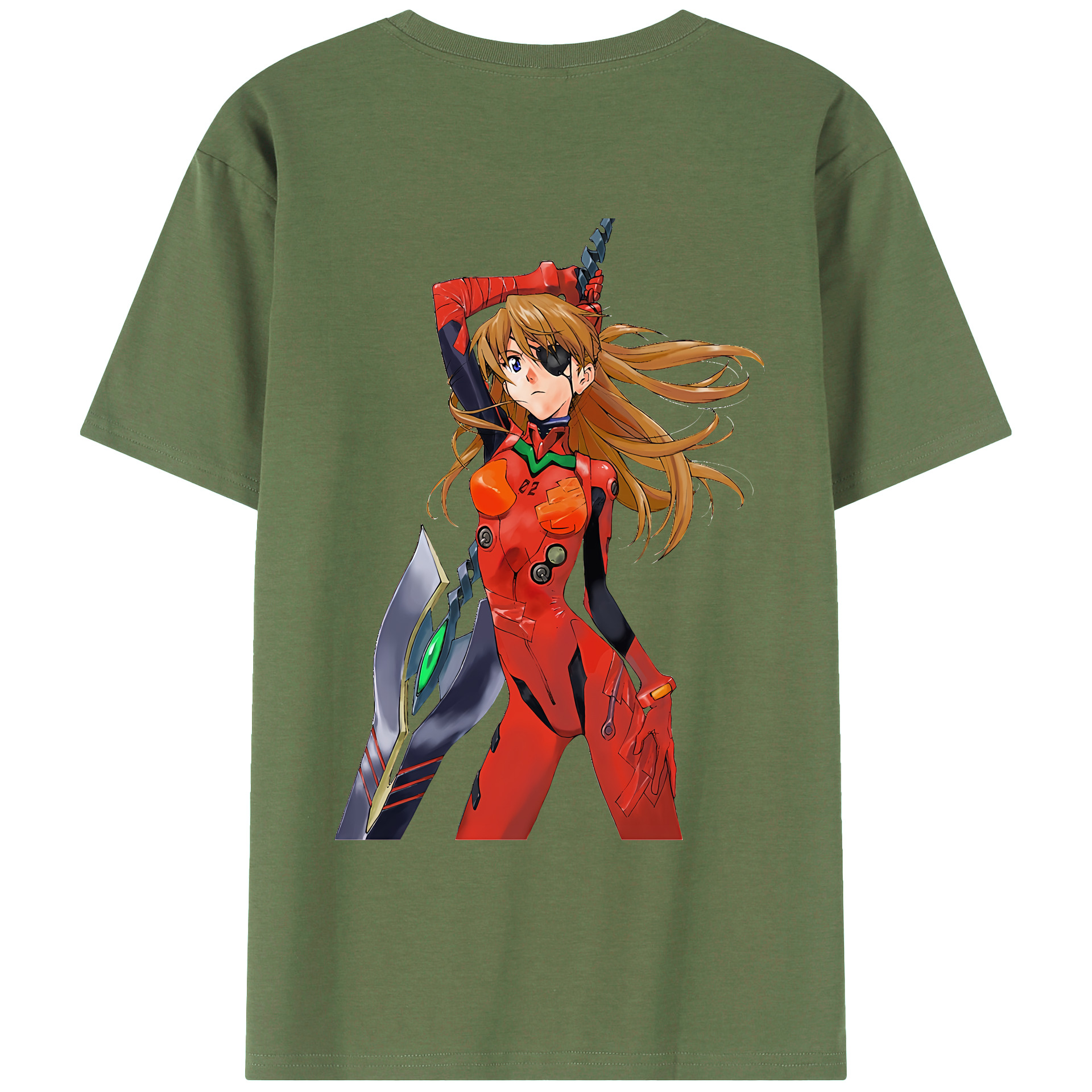 （画像用） EVA 新世紀エヴァンゲリオン 綿100％ メンズ半袖Tシャツ（バックプリント） 通気性